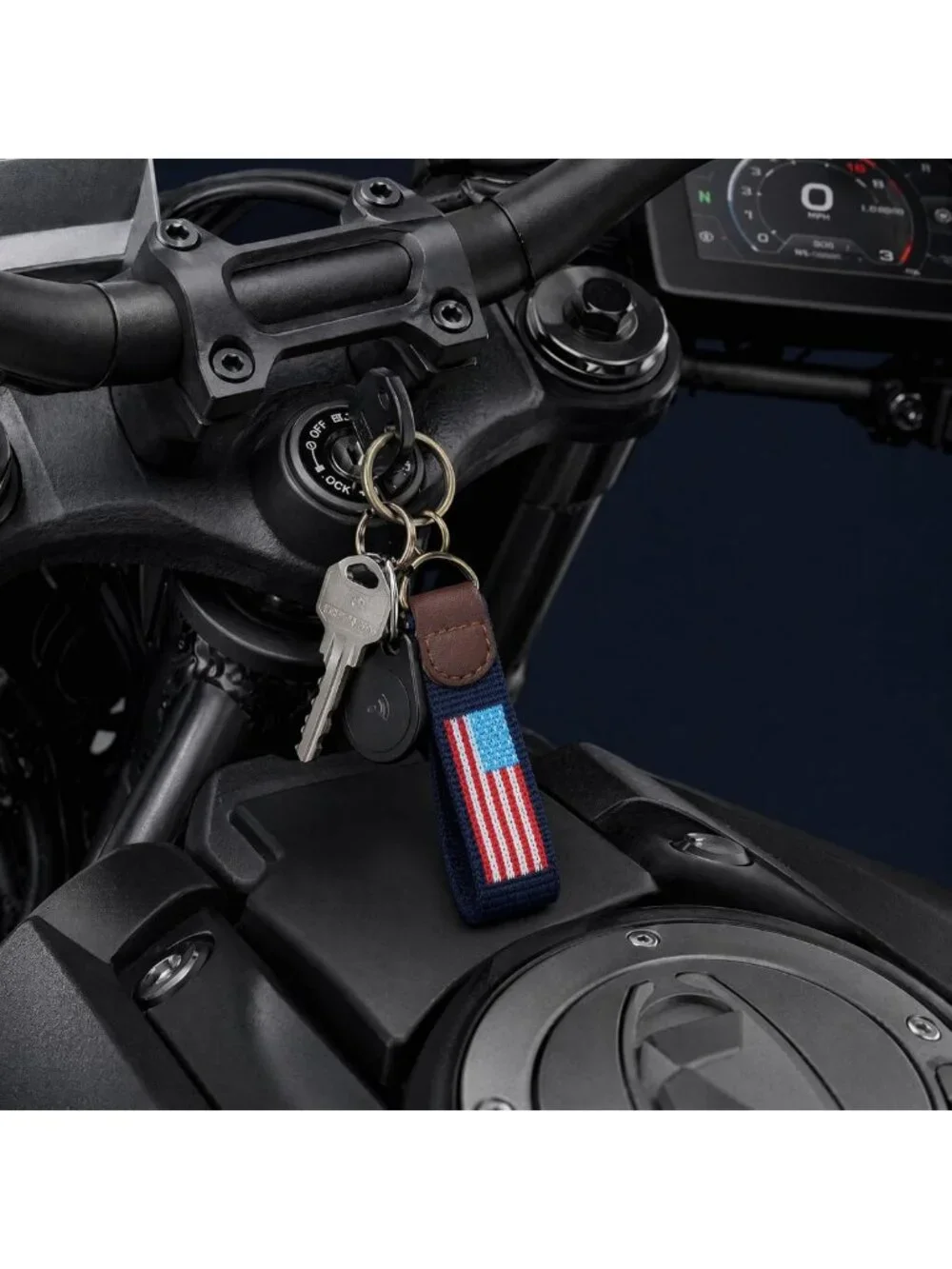Leather USA Flag Keychain for Men & Women | Daily Use Patriotic Accessories